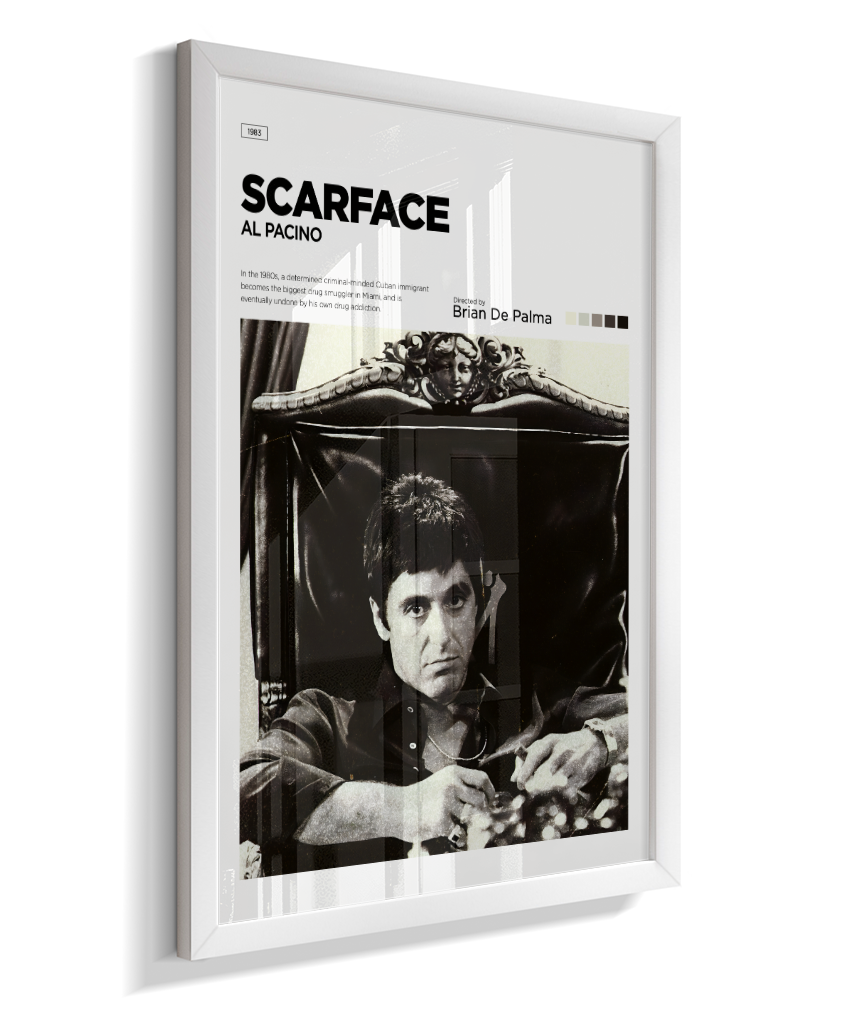 Quadro decorativo Scarface Minimalist Editorial Art