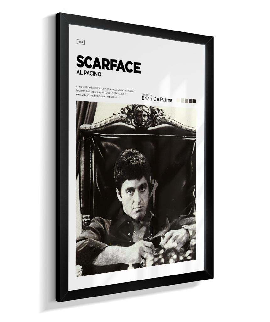 Quadro decorativo Scarface Minimalist Editorial Art