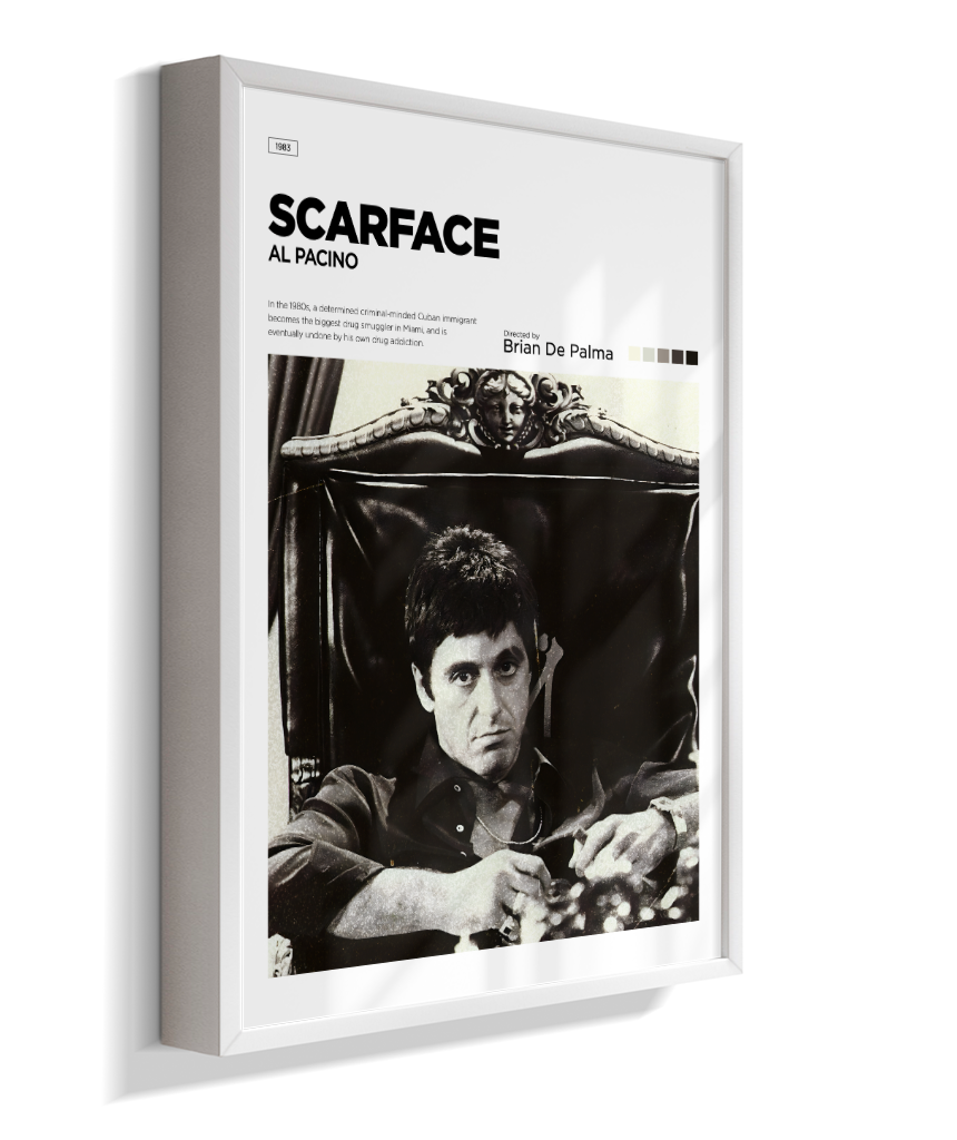 Quadro decorativo Scarface Minimalist Editorial Art