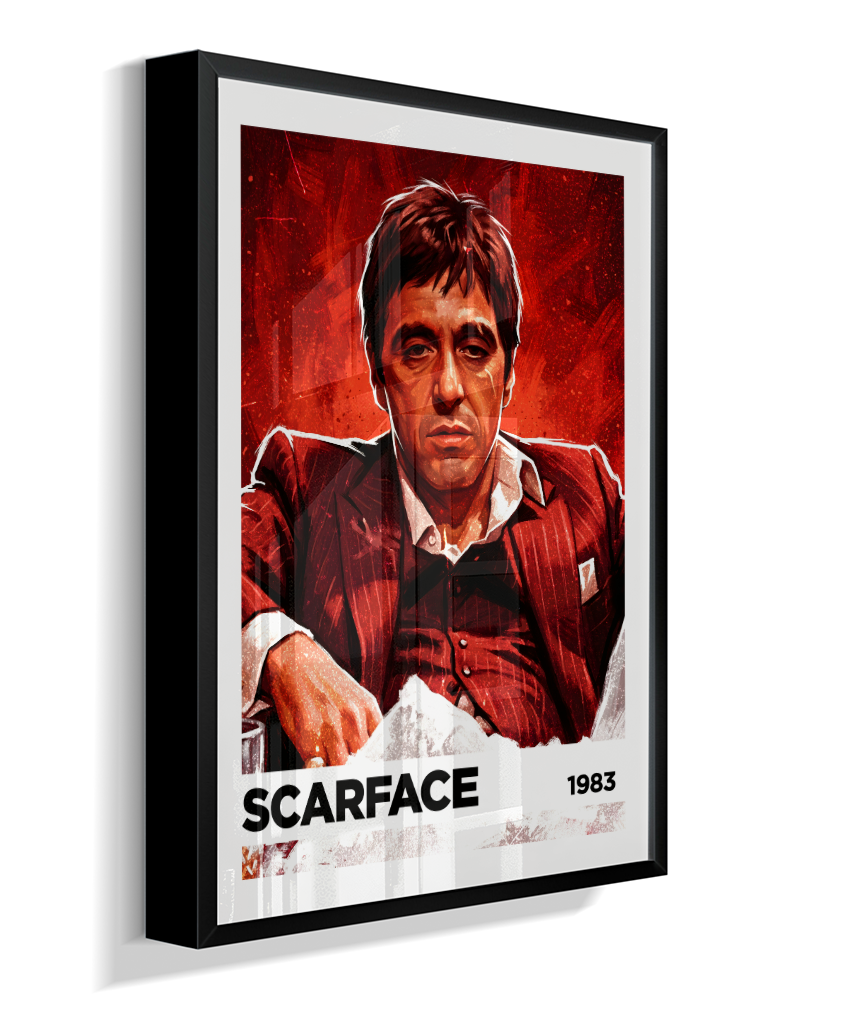 Quadro decorativo Scarface Kingpin Red 1983