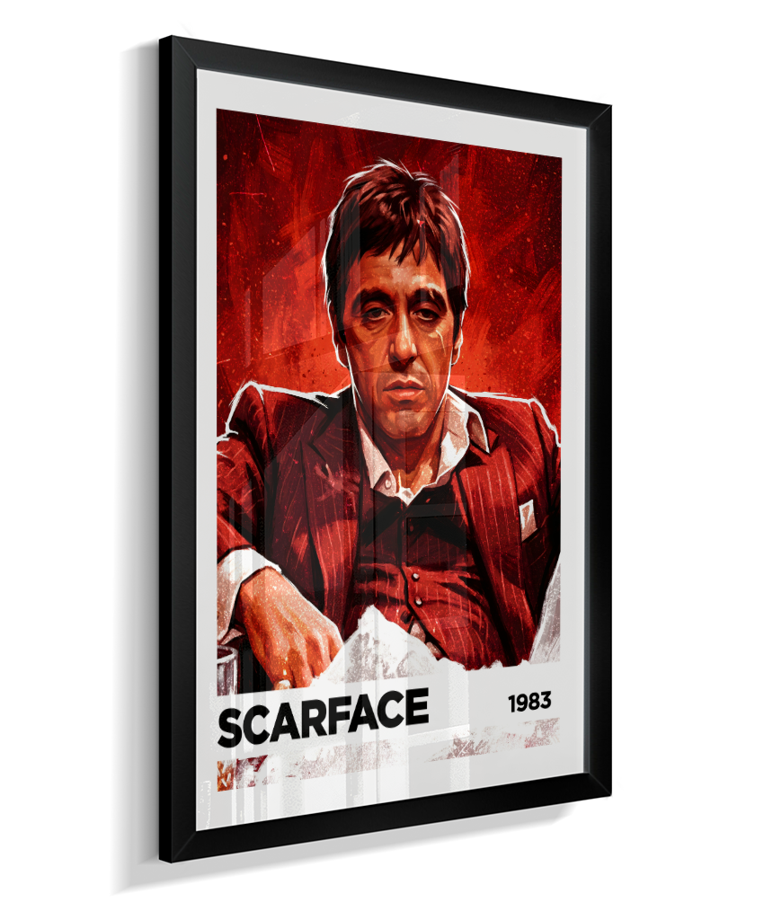 Quadro decorativo Scarface Kingpin Red 1983