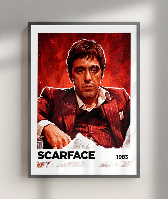 Quadro decorativo Scarface Kingpin Red 1983