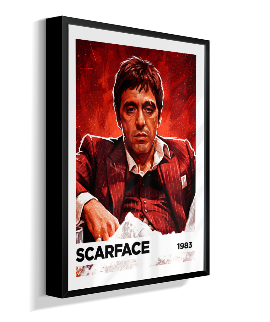 Quadro decorativo Scarface Kingpin Red 1983