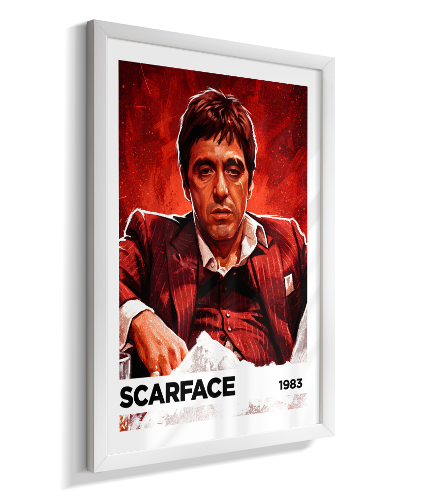 Quadro decorativo Scarface Kingpin Red 1983