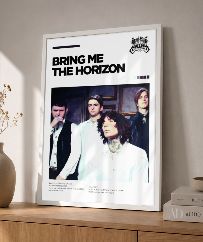 Quadro Decorativo Bring Me The Horizon Poster Minimalista Estilo Museu