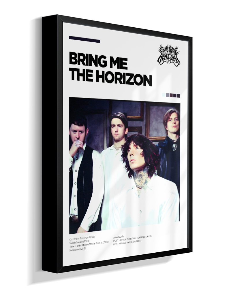 Quadro Decorativo Bring Me The Horizon Poster Minimalista Estilo Museu