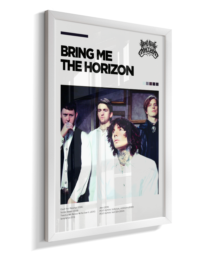 Quadro Decorativo Bring Me The Horizon Poster Minimalista Estilo Museu