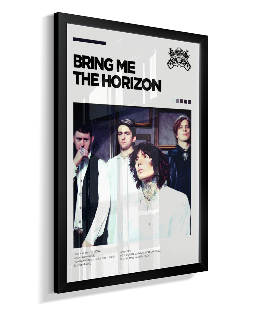 Quadro Decorativo Bring Me The Horizon Poster Minimalista Estilo Museu
