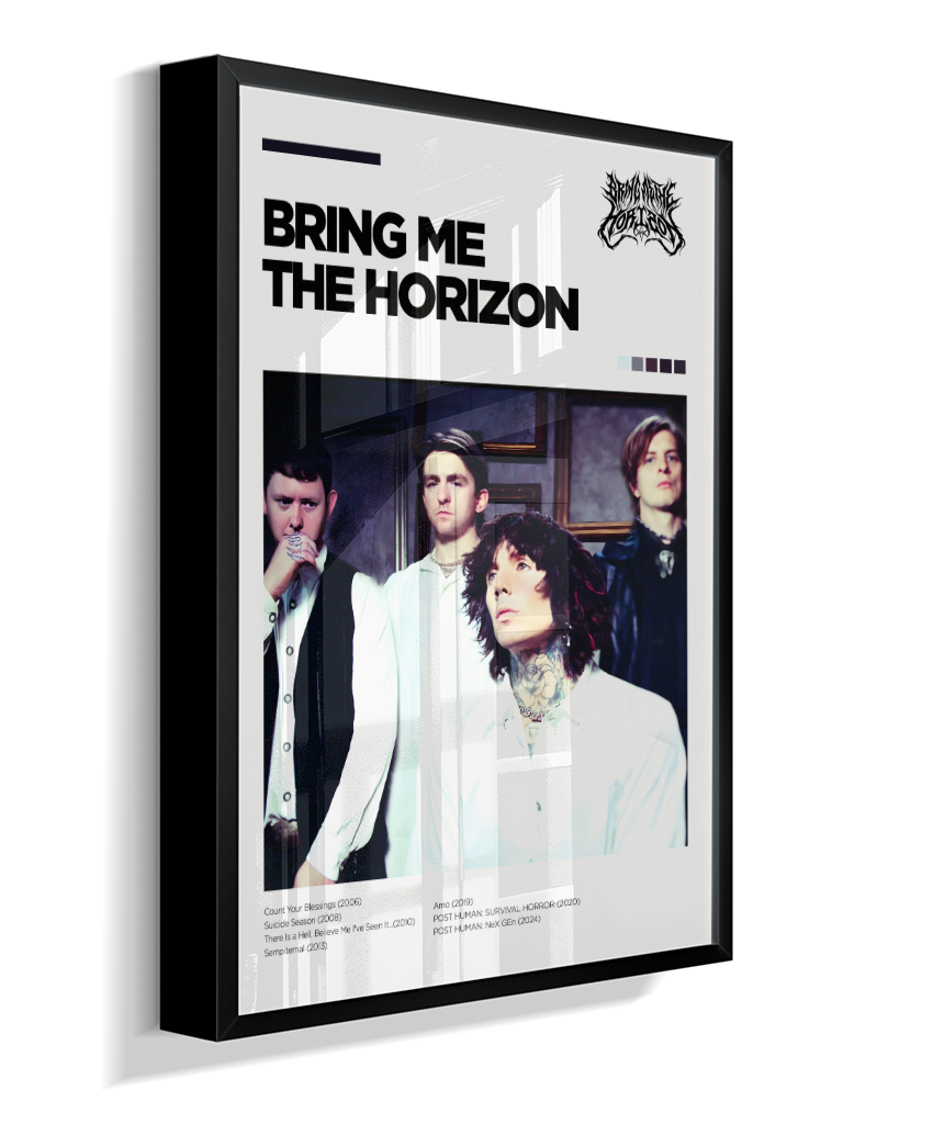 Quadro Decorativo Bring Me The Horizon Poster Minimalista Estilo Museu