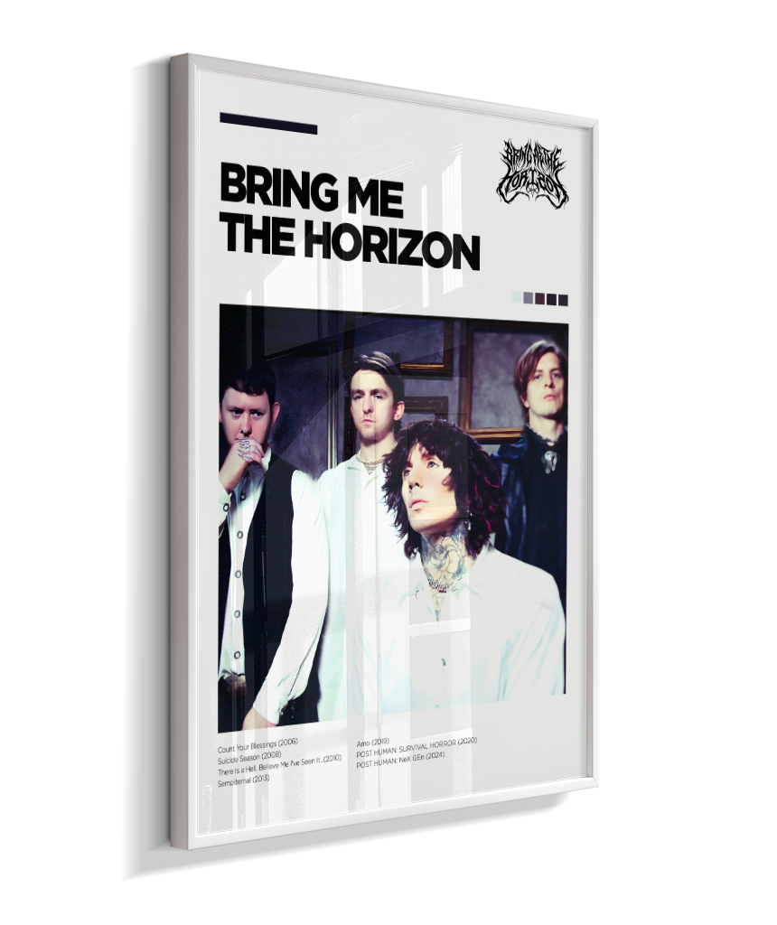 Quadro Decorativo Bring Me The Horizon Poster Minimalista Estilo Museu