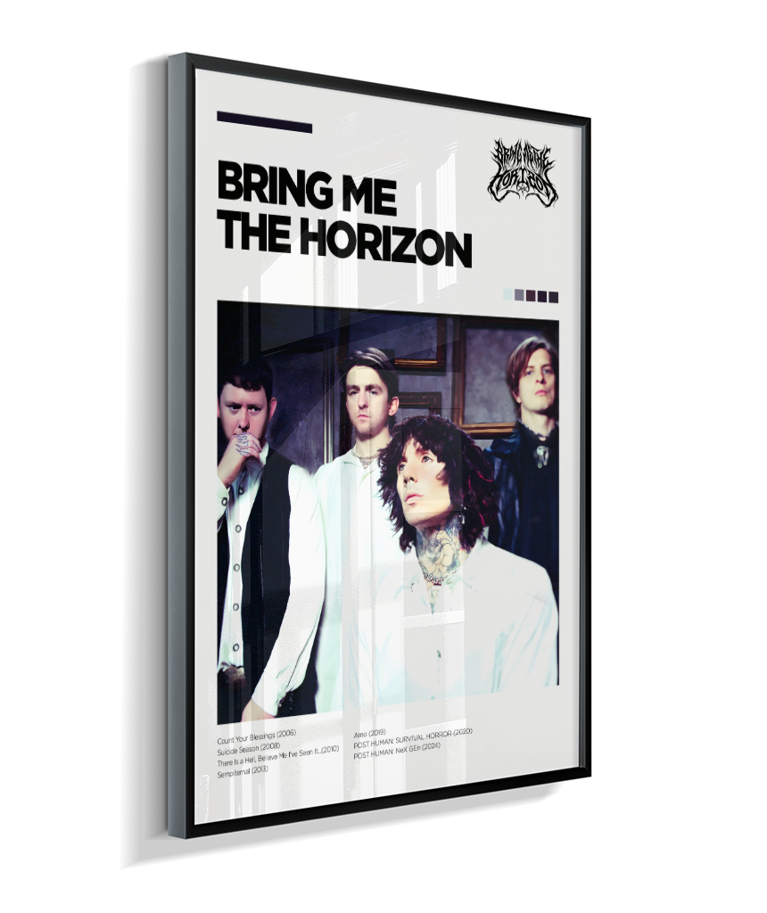 Quadro Decorativo Bring Me The Horizon Poster Minimalista Estilo Museu