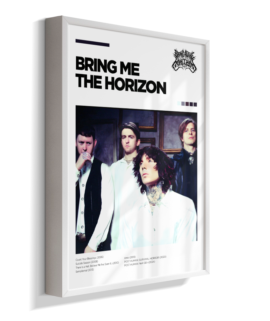 Quadro Decorativo Bring Me The Horizon Poster Minimalista Estilo Museu