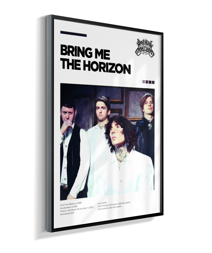 Quadro Decorativo Bring Me The Horizon Poster Minimalista Estilo Museu