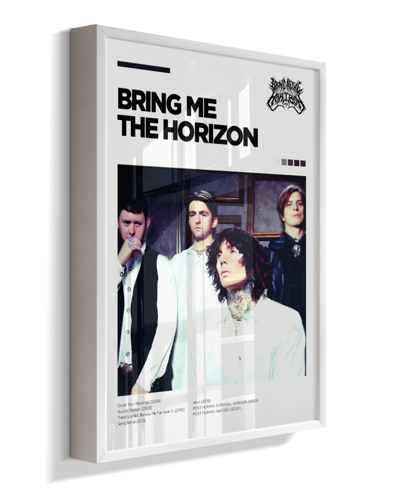 Quadro Decorativo Bring Me The Horizon Poster Minimalista Estilo Museu