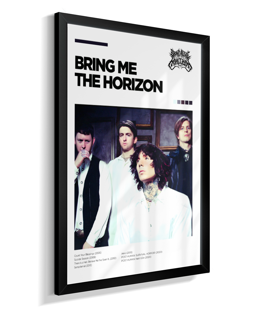 Quadro Decorativo Bring Me The Horizon Poster Minimalista Estilo Museu