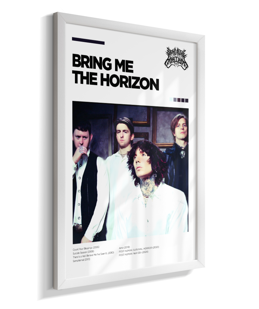 Quadro Decorativo Bring Me The Horizon Poster Minimalista Estilo Museu
