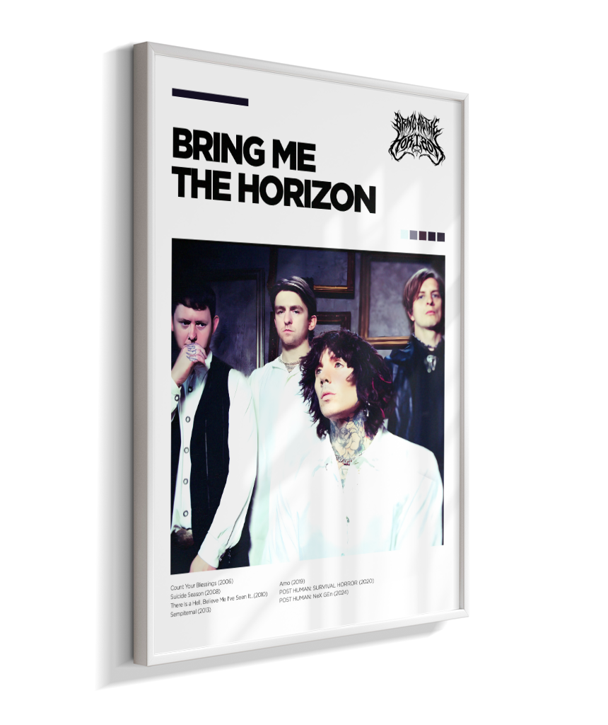 Quadro Decorativo Bring Me The Horizon Poster Minimalista Estilo Museu
