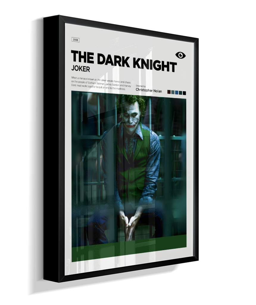 Quadro Decorativo The Dark Knight Coringa Joker - Poster Minimalista Batman