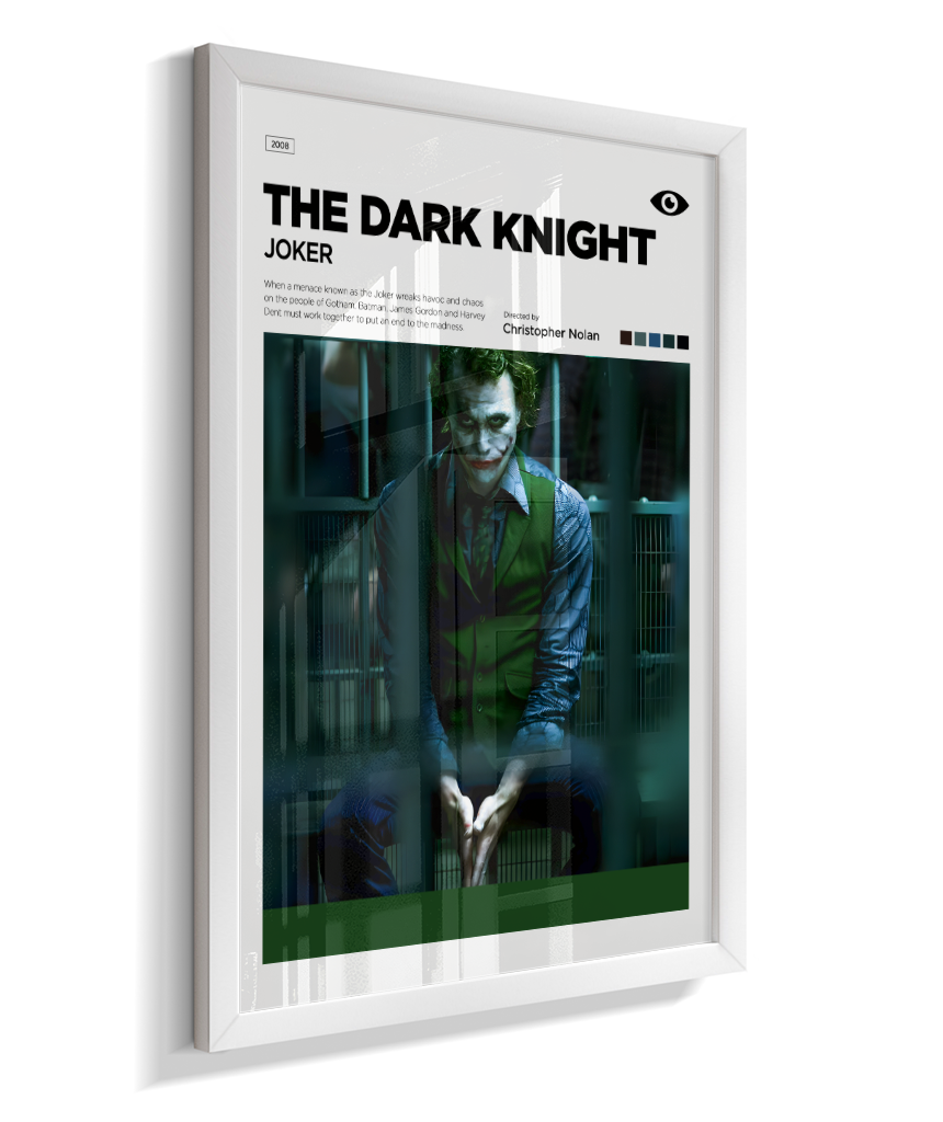 Quadro Decorativo The Dark Knight Coringa Joker - Poster Minimalista Batman