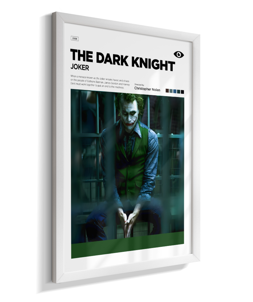 Quadro Decorativo The Dark Knight Coringa Joker - Poster Minimalista Batman
