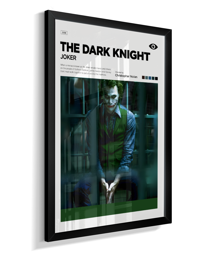 Quadro Decorativo The Dark Knight Coringa Joker - Poster Minimalista Batman