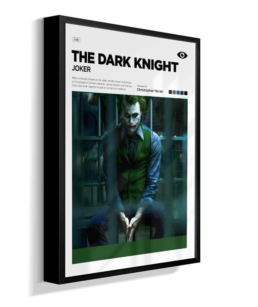 Quadro Decorativo The Dark Knight Coringa Joker - Poster Minimalista Batman