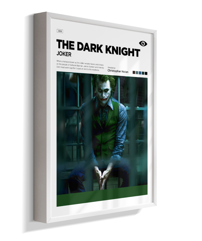 Quadro Decorativo The Dark Knight Coringa Joker - Poster Minimalista Batman