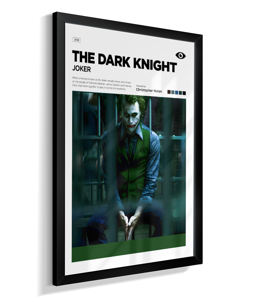 Quadro Decorativo The Dark Knight Coringa Joker - Poster Minimalista Batman