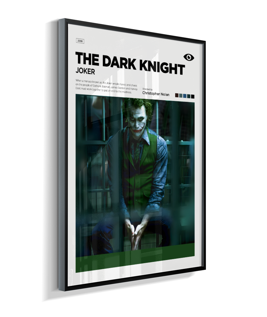 Quadro Decorativo The Dark Knight Coringa Joker - Poster Minimalista Batman