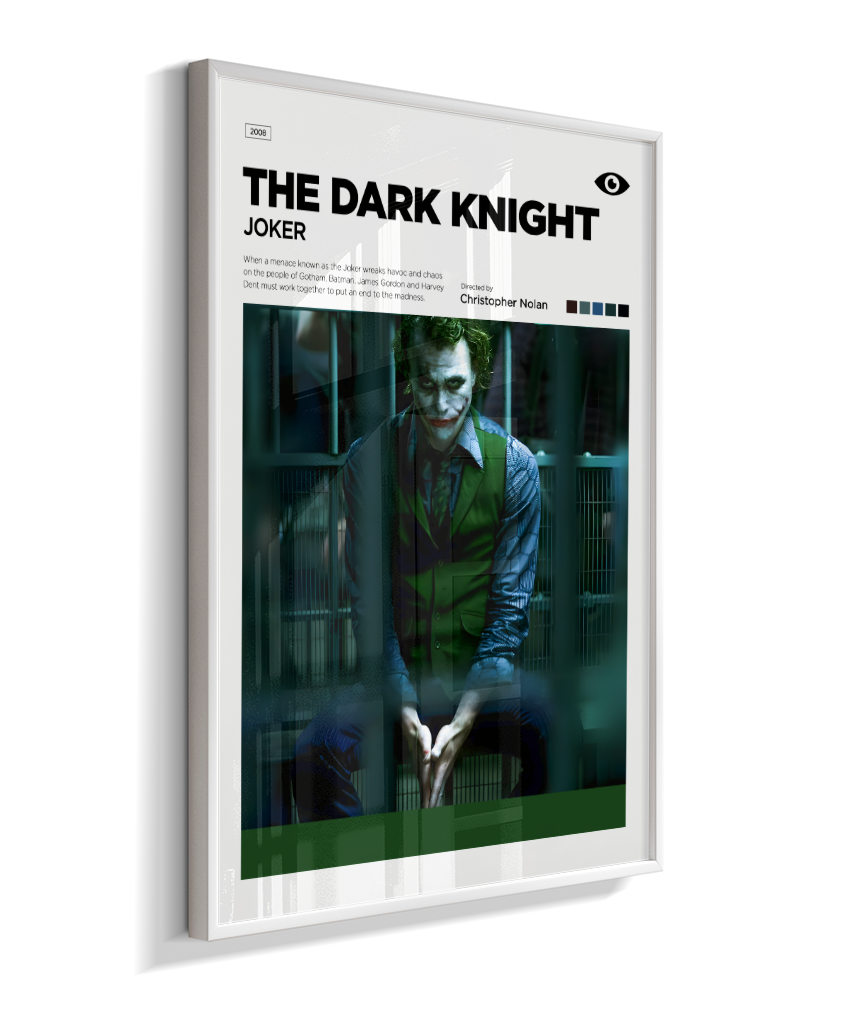 Quadro Decorativo The Dark Knight Coringa Joker - Poster Minimalista Batman