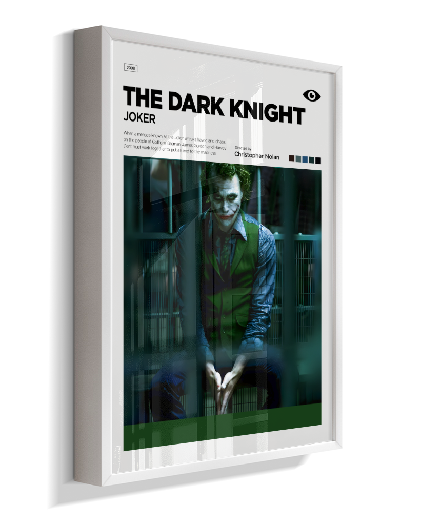 Quadro Decorativo The Dark Knight Coringa Joker - Poster Minimalista Batman