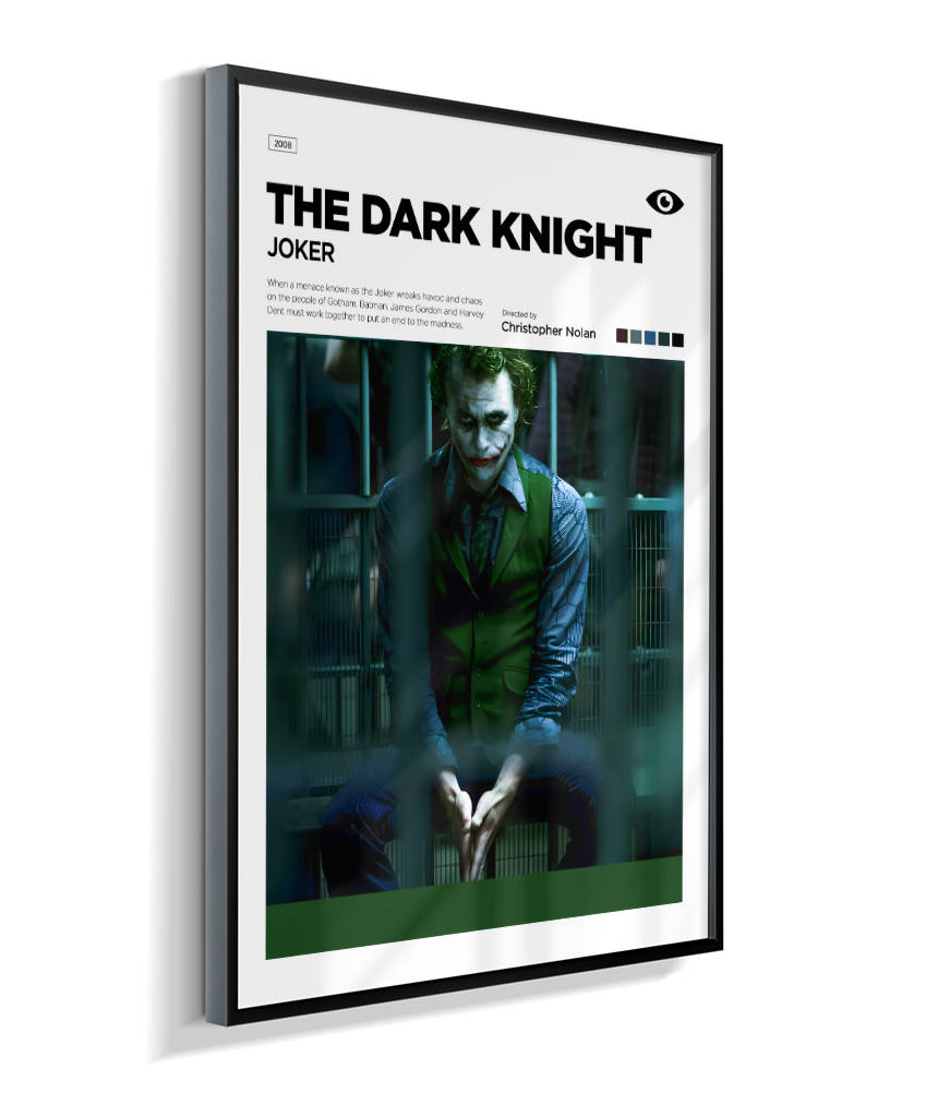Quadro Decorativo The Dark Knight Coringa Joker - Poster Minimalista Batman