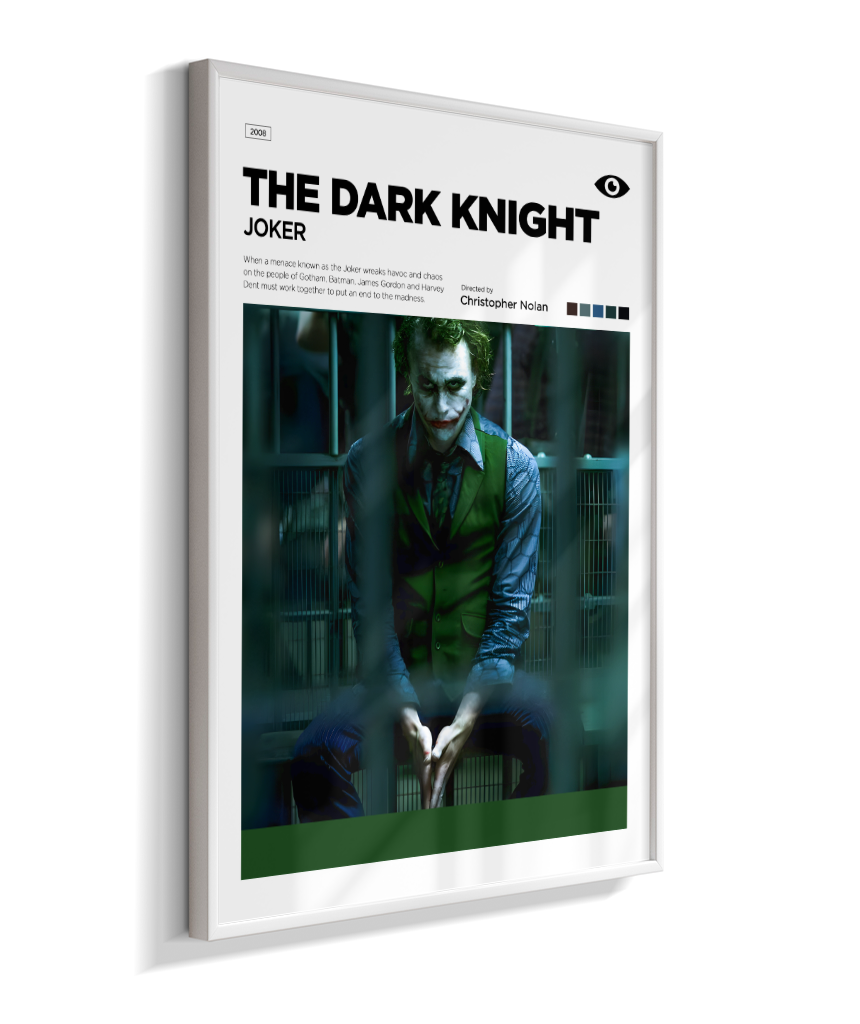 Quadro Decorativo The Dark Knight Coringa Joker - Poster Minimalista Batman