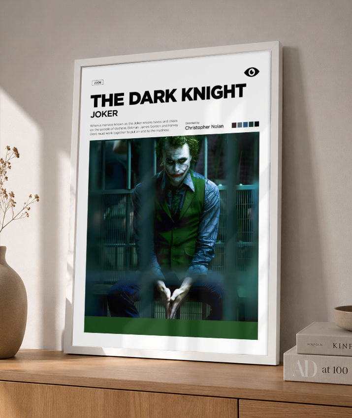 Quadro Decorativo The Dark Knight Coringa Joker - Poster Minimalista Batman