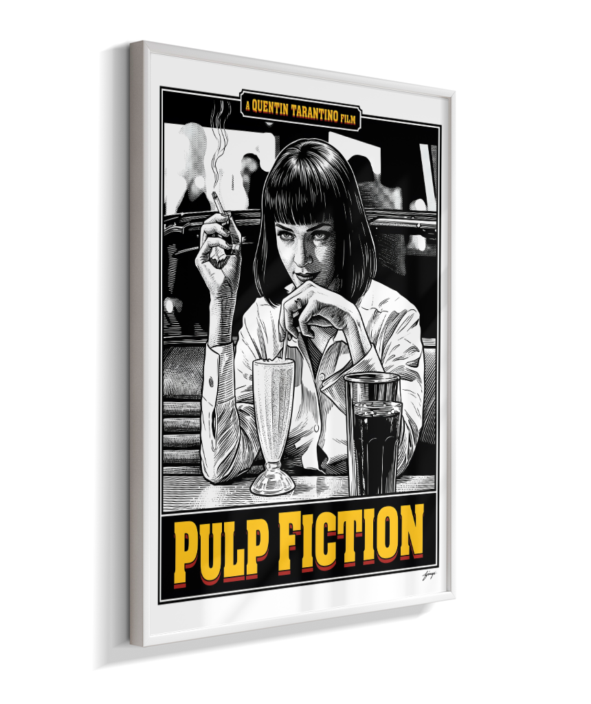 Quadro Decorativo Pulp Fiction Mia Wallace Milkshake
