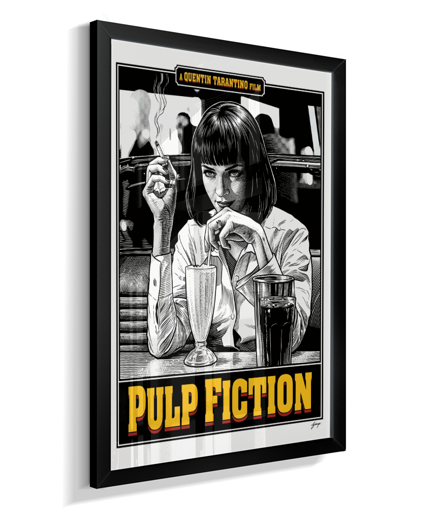 Quadro Decorativo Pulp Fiction Mia Wallace Milkshake