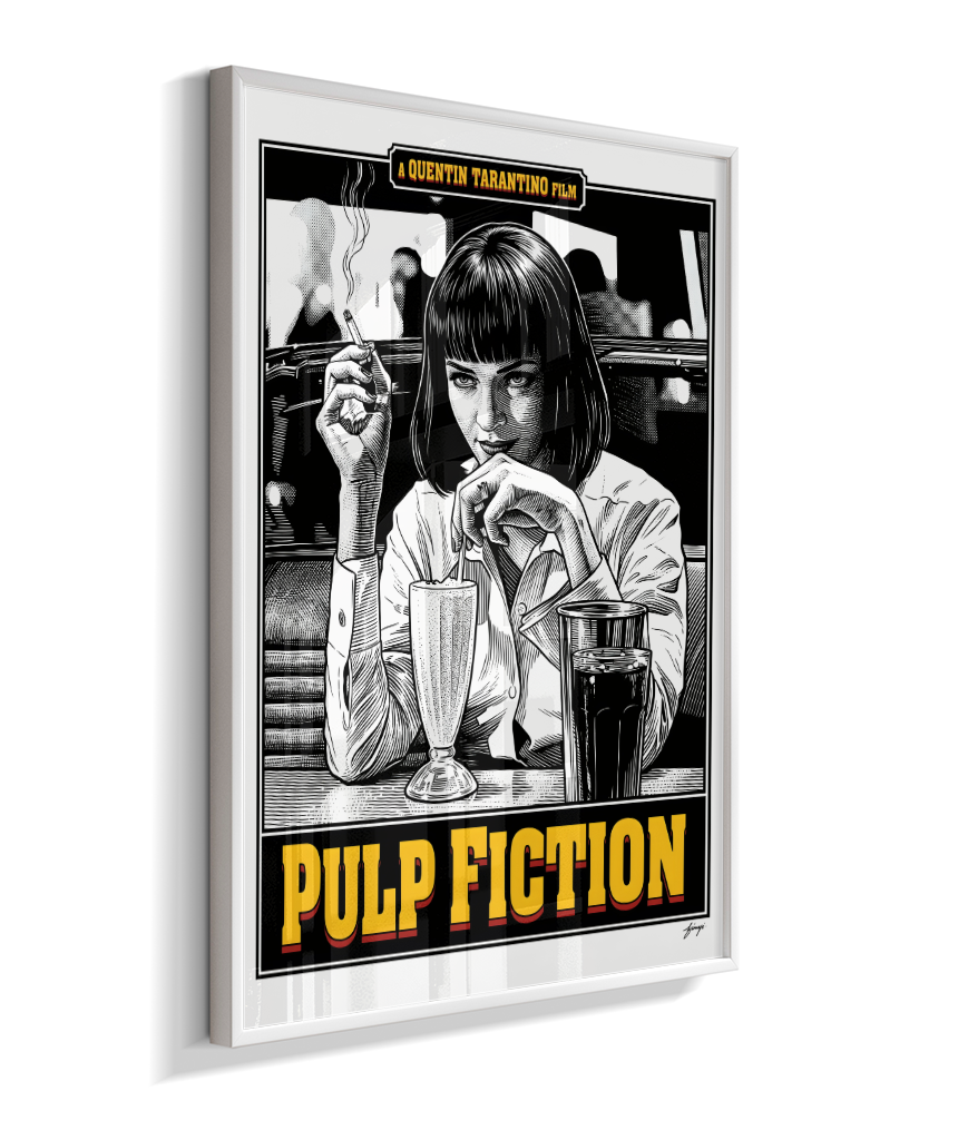 Quadro Decorativo Pulp Fiction Mia Wallace Milkshake