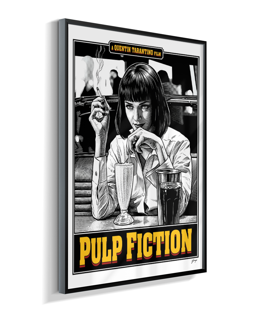 Quadro Decorativo Pulp Fiction Mia Wallace Milkshake