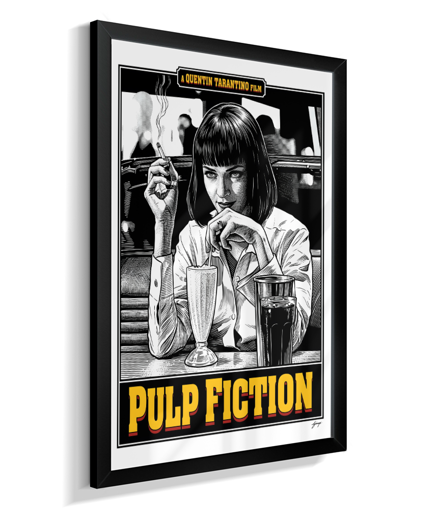 Quadro Decorativo Pulp Fiction Mia Wallace Milkshake