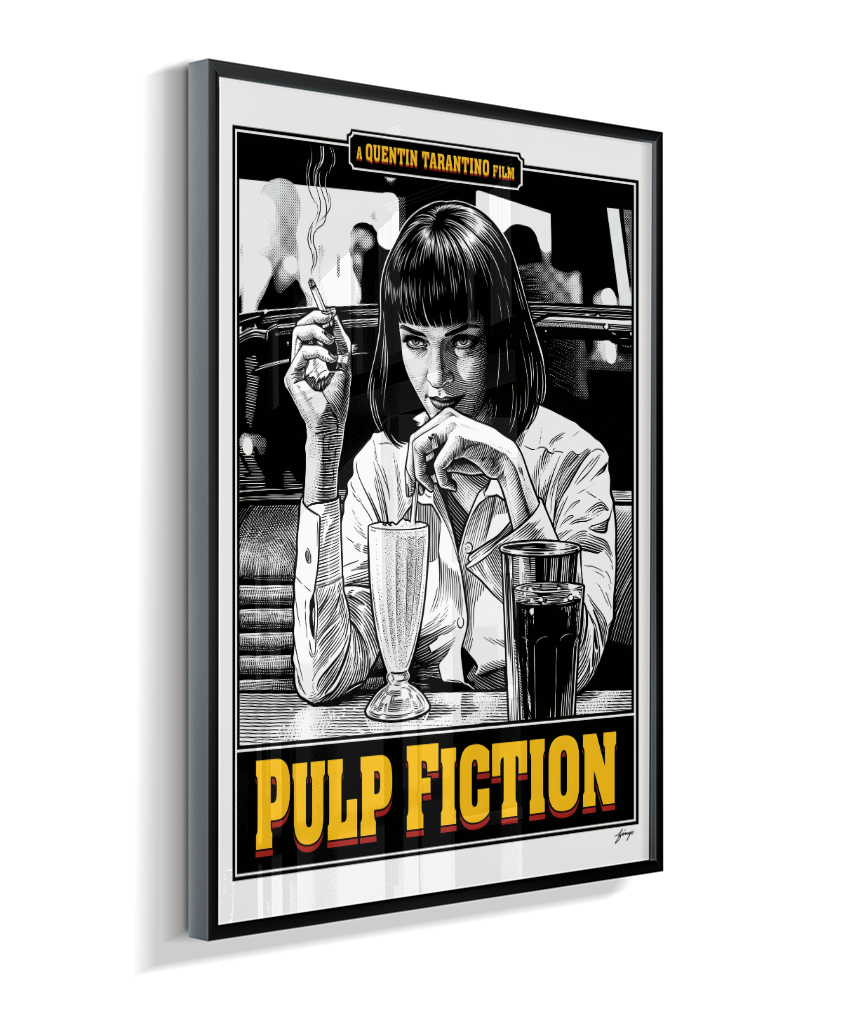 Quadro Decorativo Pulp Fiction Mia Wallace Milkshake