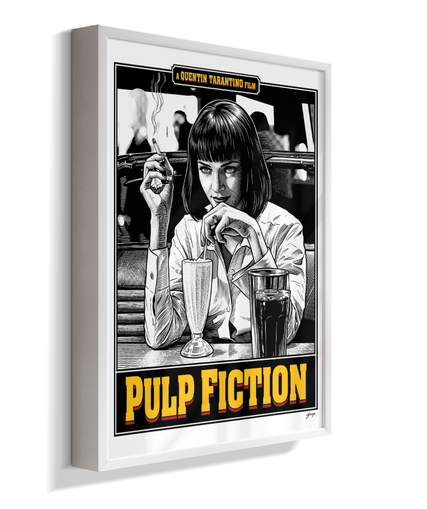 Quadro Decorativo Pulp Fiction Mia Wallace Milkshake
