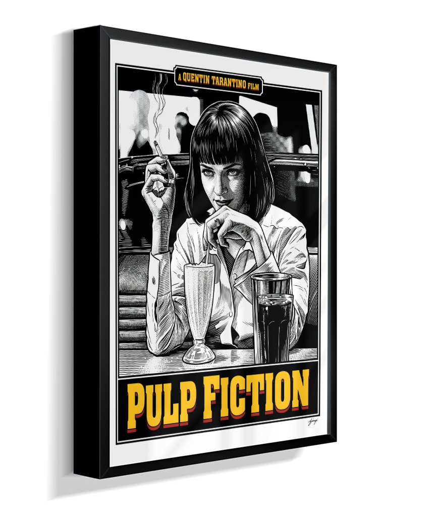 Quadro Decorativo Pulp Fiction Mia Wallace Milkshake
