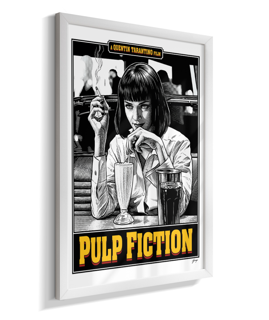 Quadro Decorativo Pulp Fiction Mia Wallace Milkshake