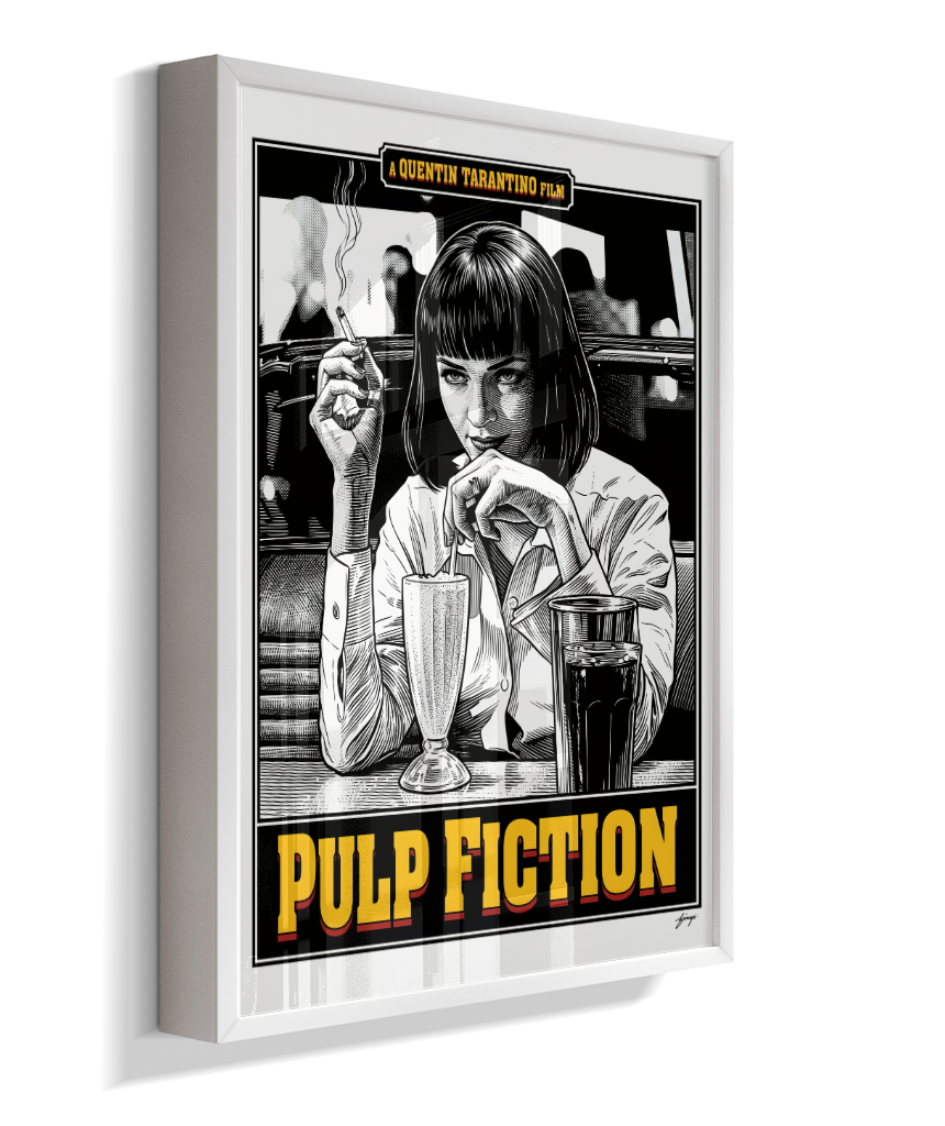 Quadro Decorativo Pulp Fiction Mia Wallace Milkshake