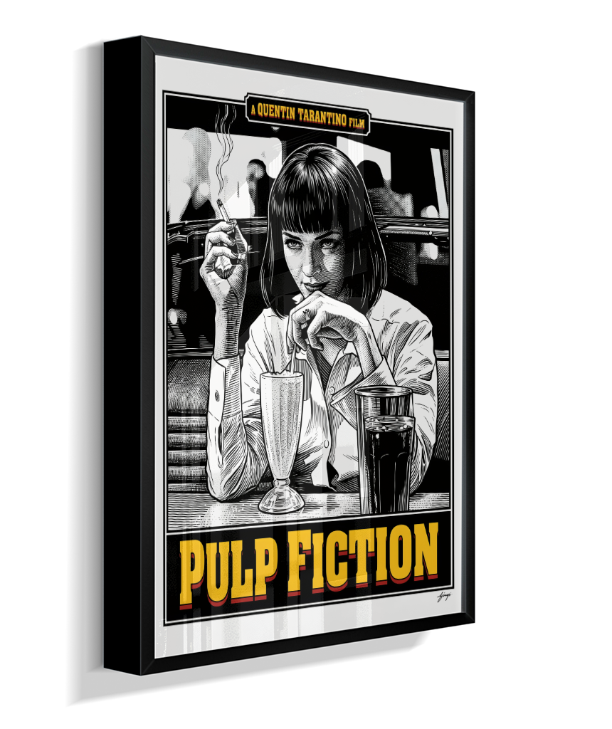 Quadro Decorativo Pulp Fiction Mia Wallace Milkshake