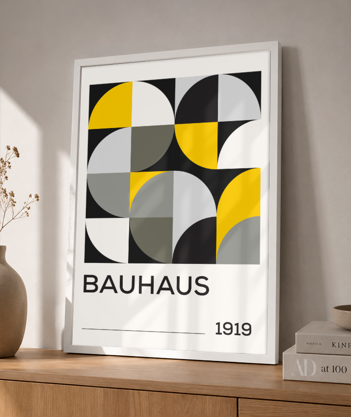 Quadro Decorativo Bauhaus 1919 – Yellow Grid