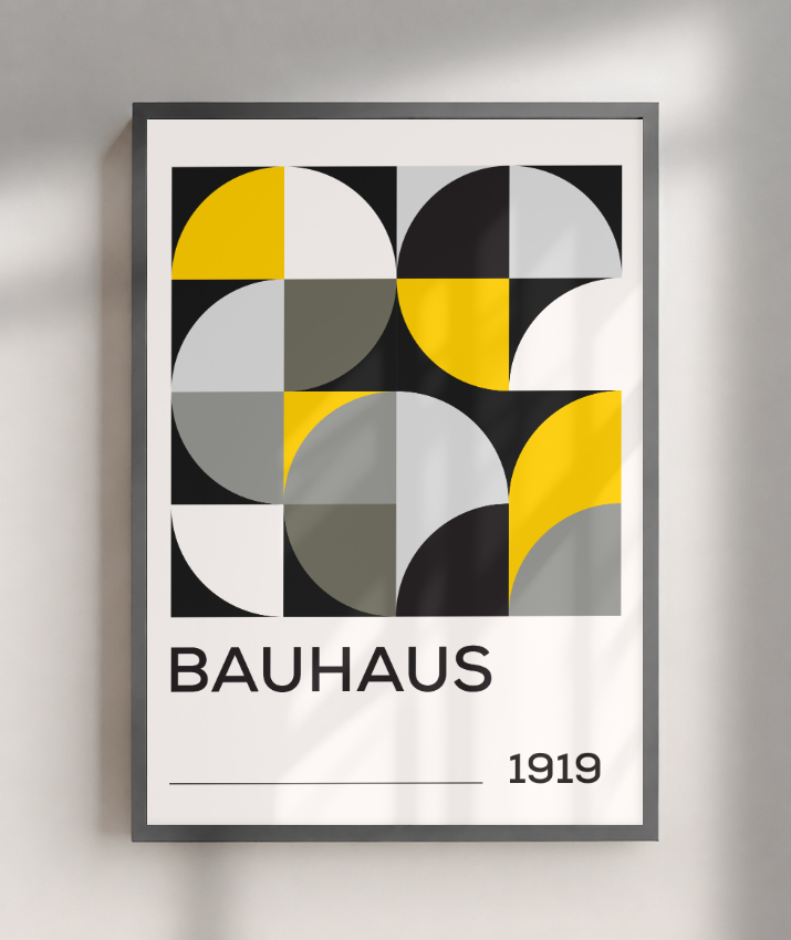 Quadro Decorativo Bauhaus 1919 – Yellow Grid