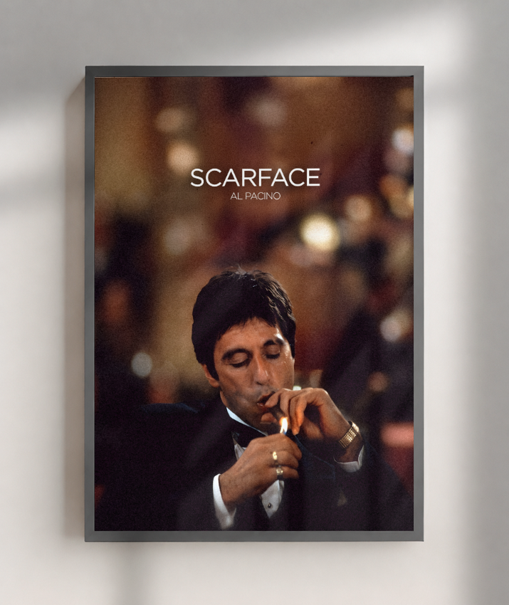 Quadro decorativo Scarface Cigar Lounge Cinematic Poster