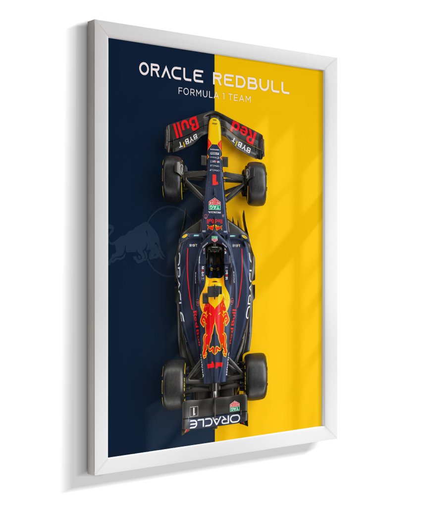 Quadro Decorativo Fórmula 1 Red Bull Racing F1 Dual Tone Flat-Lay