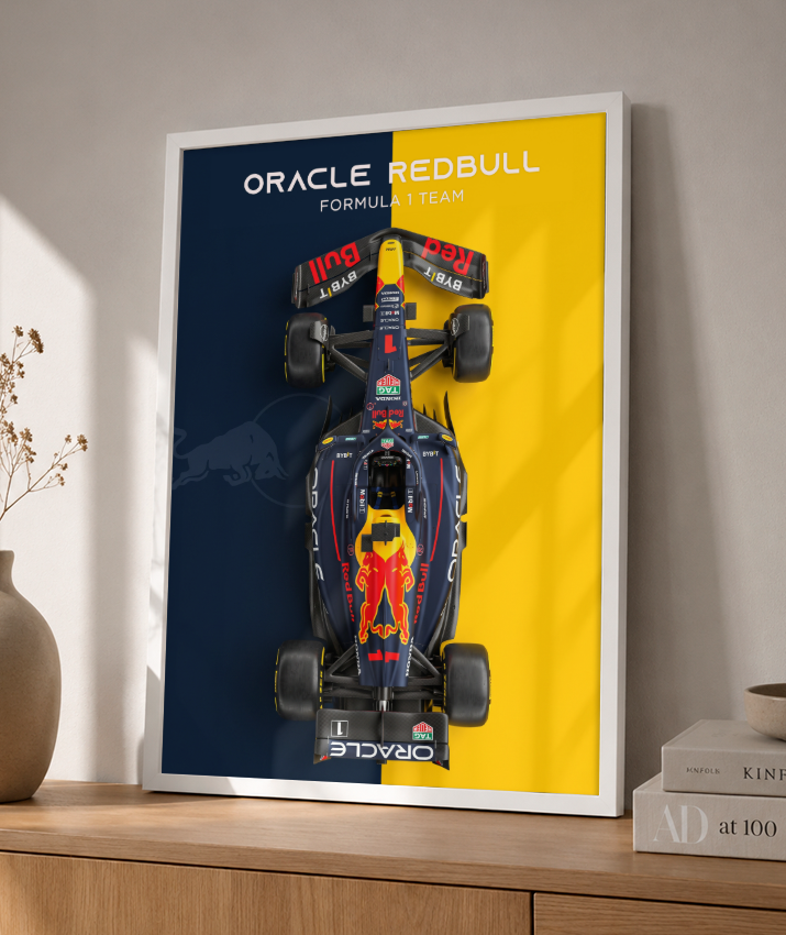 Quadro Decorativo Fórmula 1 Red Bull Racing F1 Dual Tone Flat-Lay